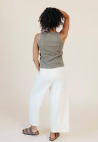 Charlie Ribbed Organic Cotton Tank - Sage