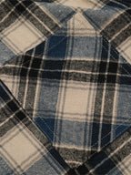 Men's Plaid Long Sleeve Shirt with Raw Hem