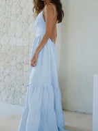 Tiered Maxi Cami Dress with Ruffled Hem