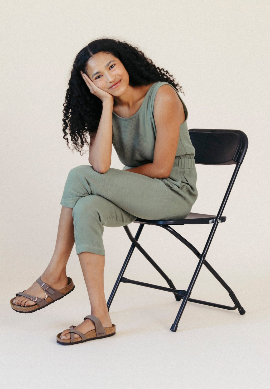 Jameela Organic Cotton Jumpsuit - Seagrass