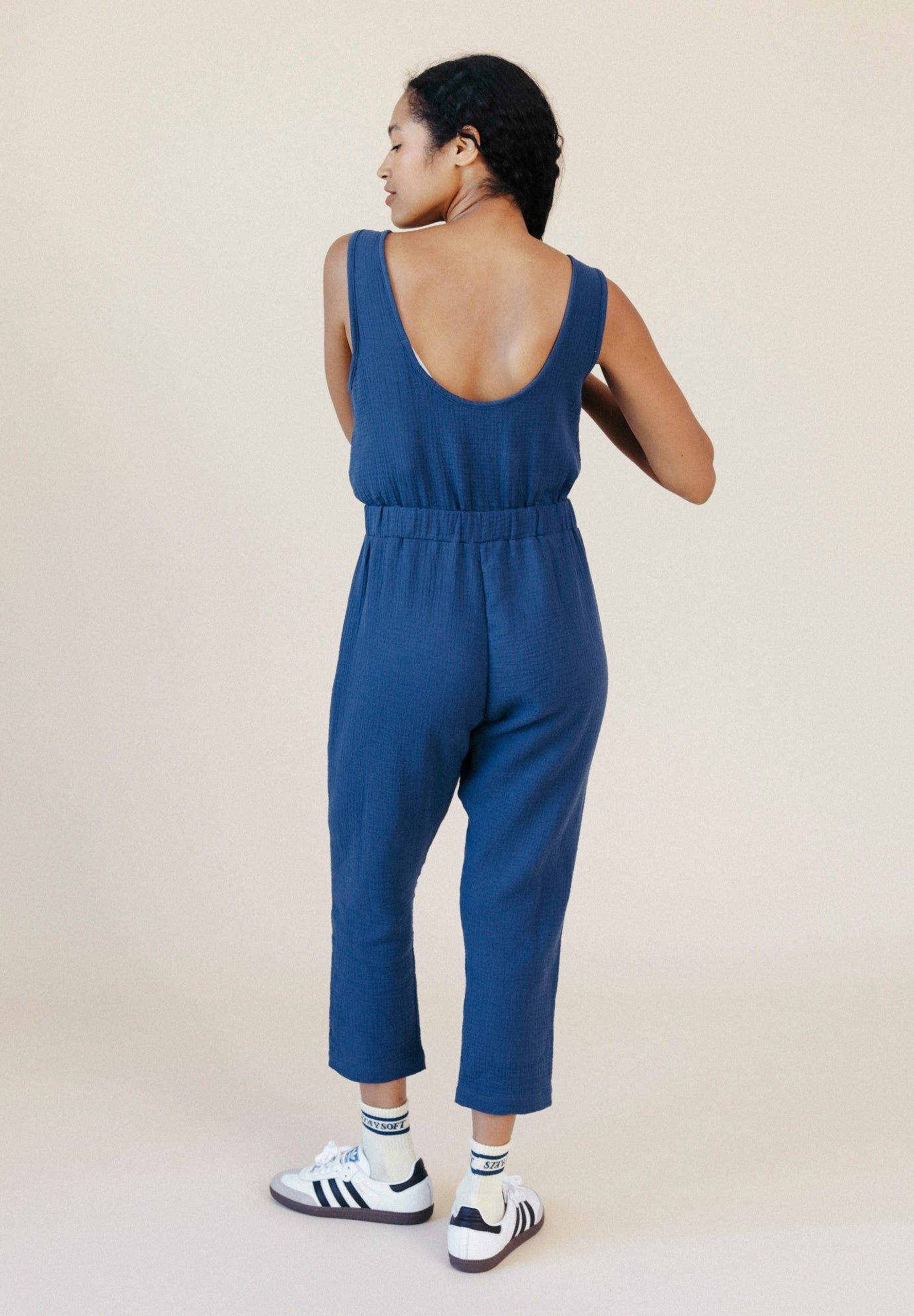 Jameela Organic Cotton Jumpsuit - Deep Sea