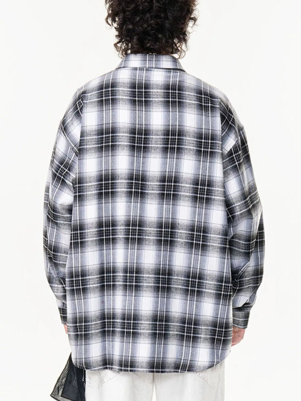 Men's Oversized Plaid Button Up Shirt