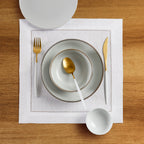 Classic Hemstitch Square Placemats, Set of 4