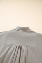 Button Up Lantern Sleeve Shirt