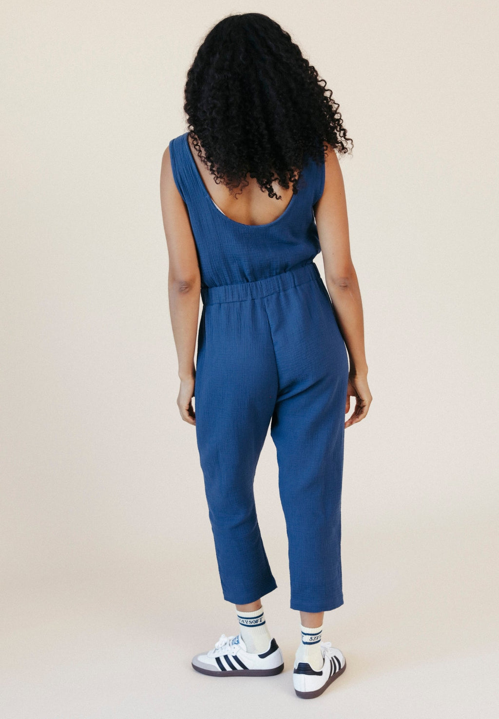 Jameela Organic Cotton Jumpsuit - Deep Sea