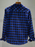 Men's Plus Size Plaid Button Up Long Sleeve Shirt