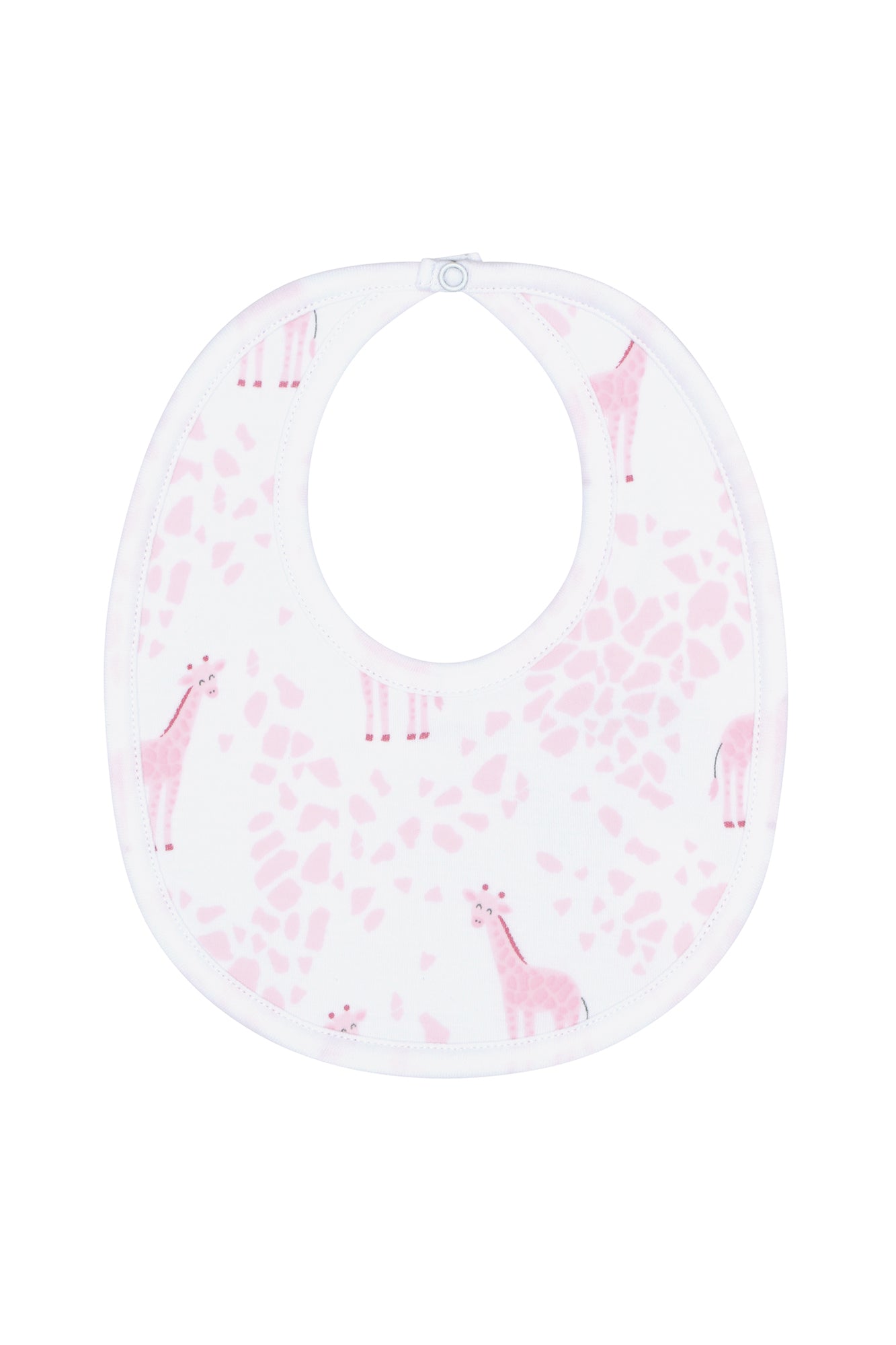 Pink Giraffe Print Bib Pink One Size