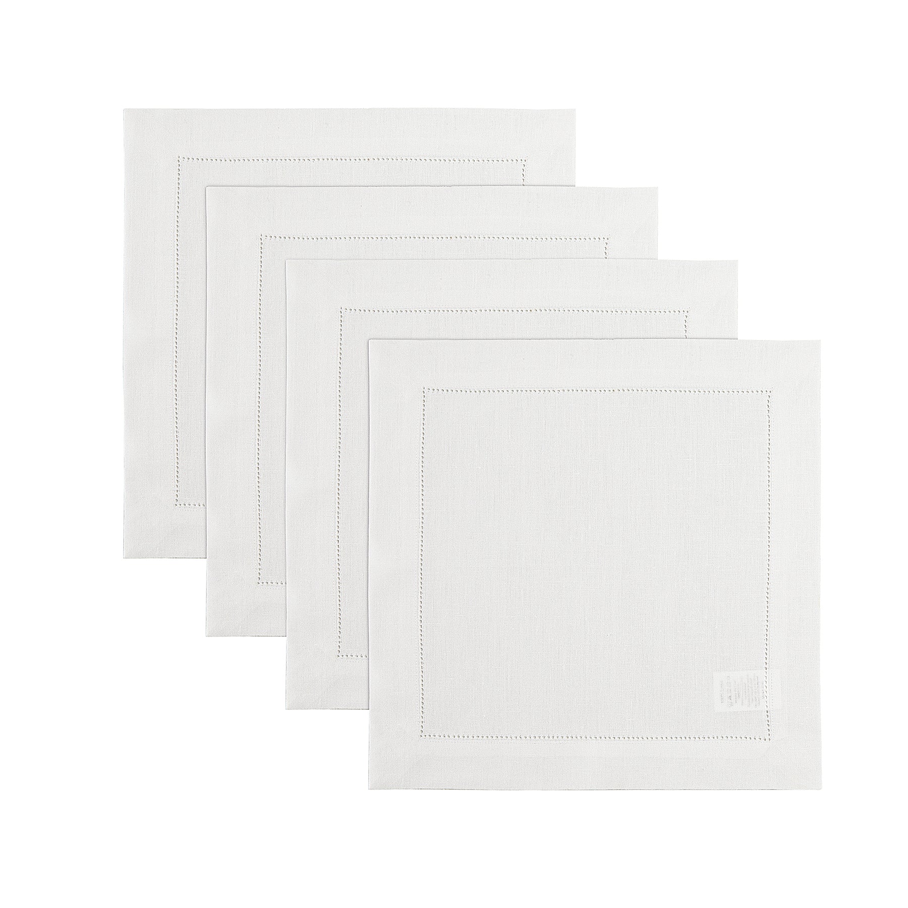 Classic Hemstitch Square Placemats, Set of 4