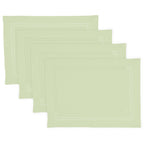 Linen Double Hemstitch Placemats, Set of 4