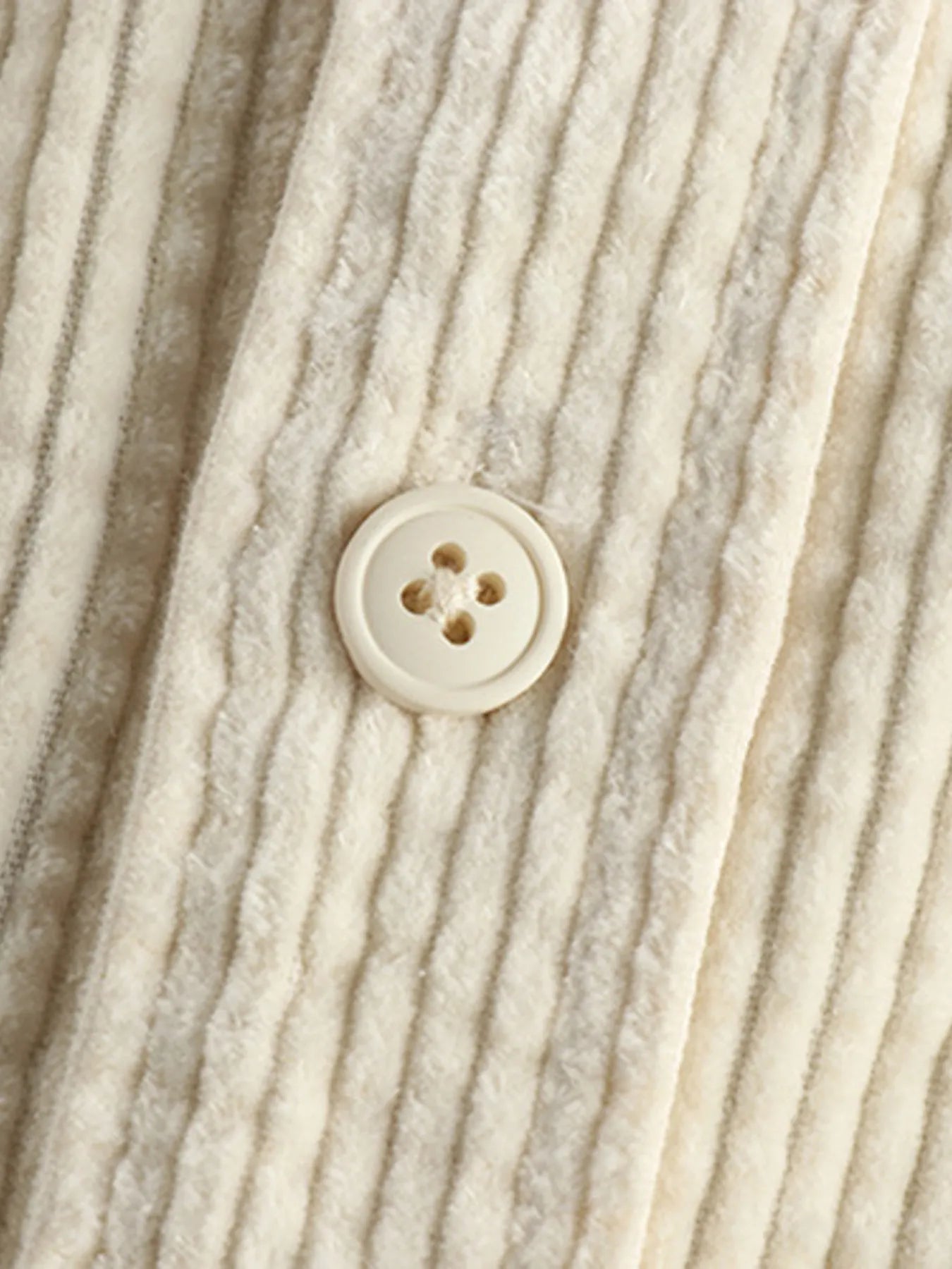 Men's Plus Size Button Up Corduroy Shirt