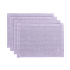 Narrow Stripe Placemats, Set of 4 Lavender & White 14 x 19 Inch