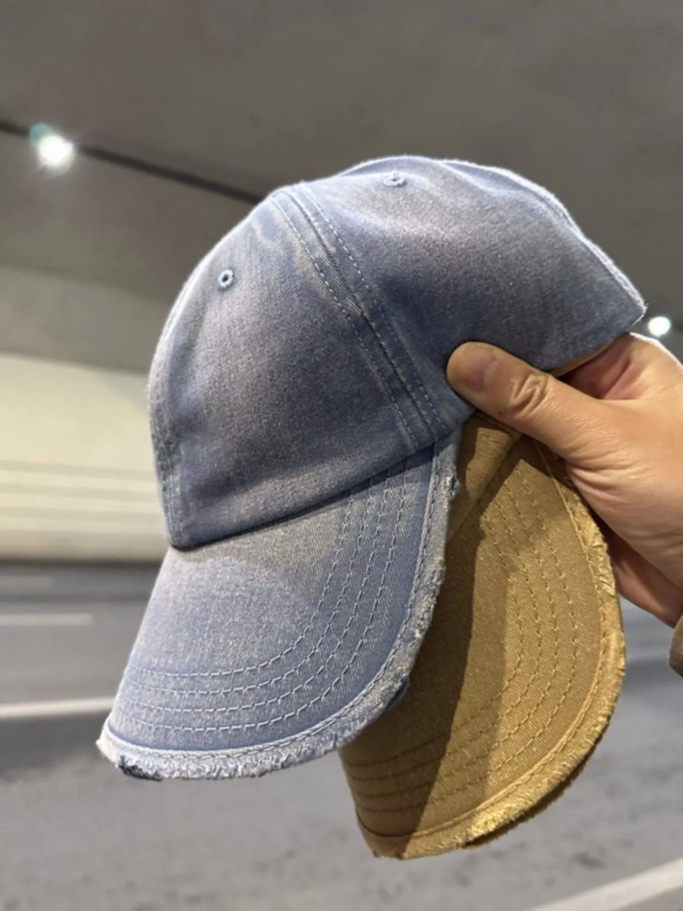 Distressed Solid Color Baseball Cap