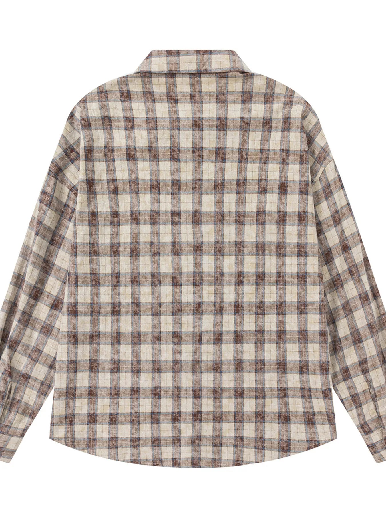 Men's Plaid Button Up Long Sleeve Shirt