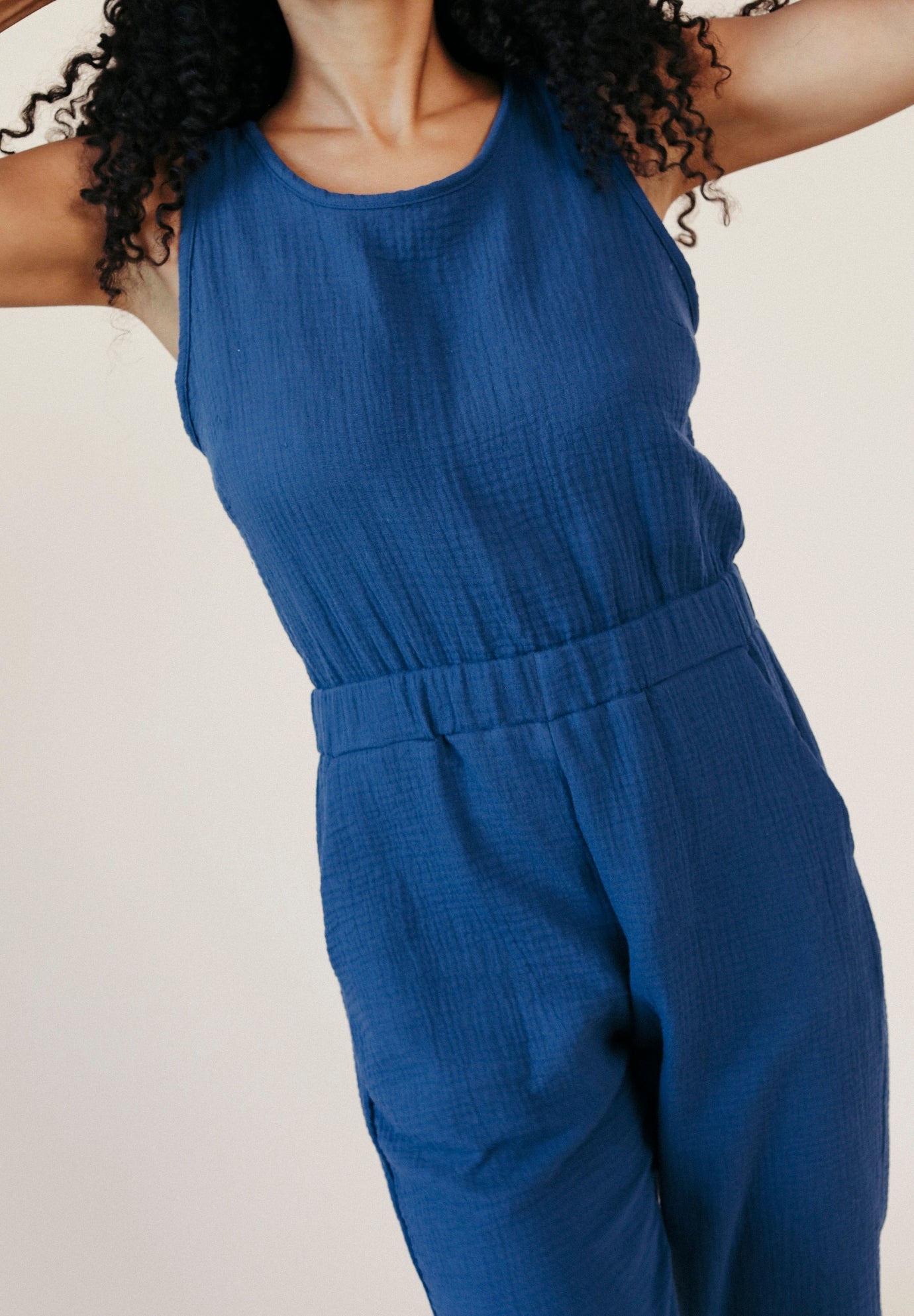 Jameela Organic Cotton Jumpsuit - Deep Sea