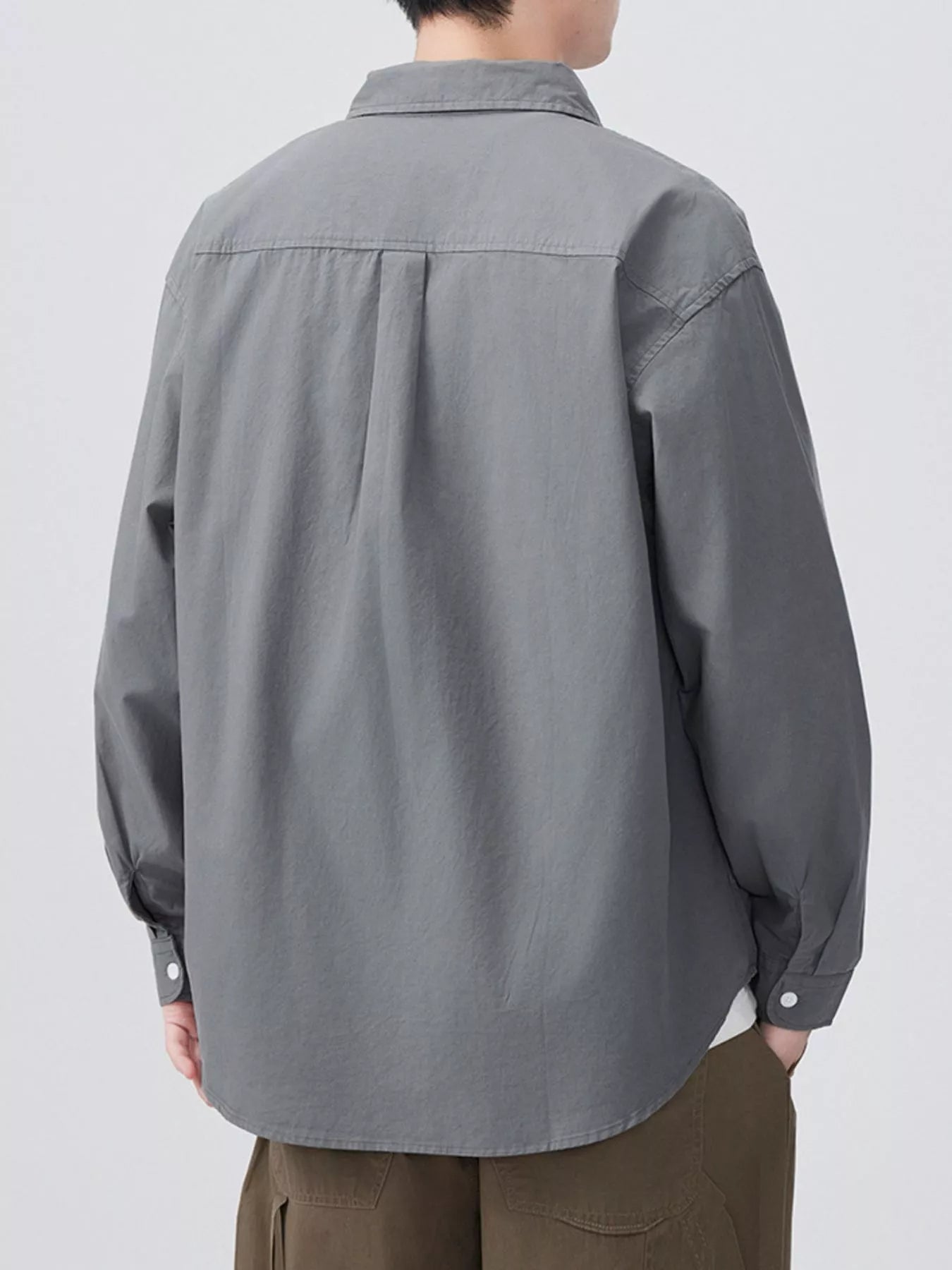 Men's Plus Size Button Up Long Sleeve Shirt