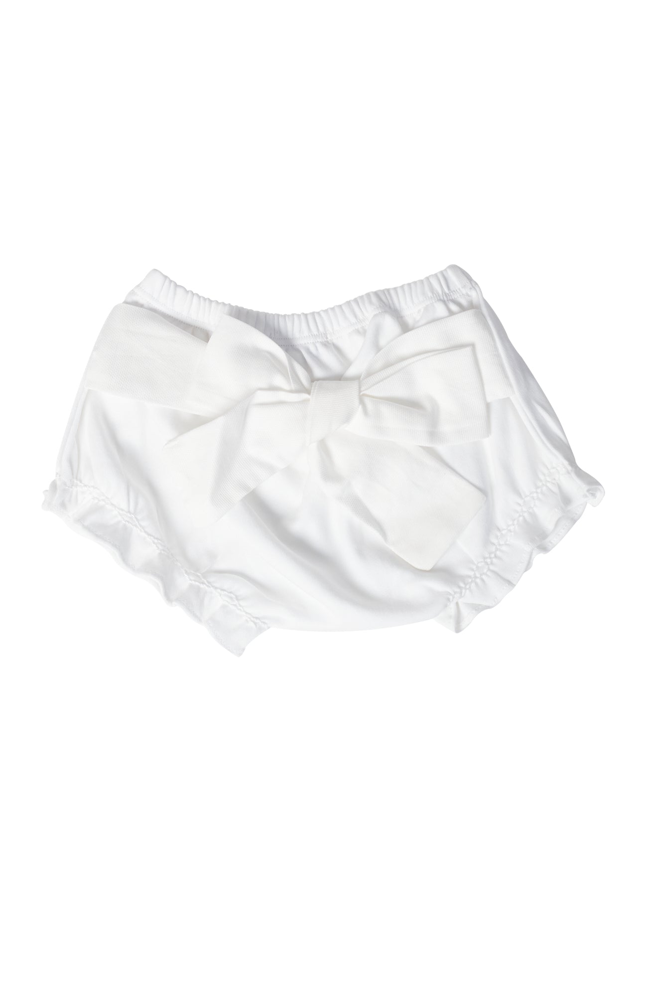 White Baby Bow Bloomer