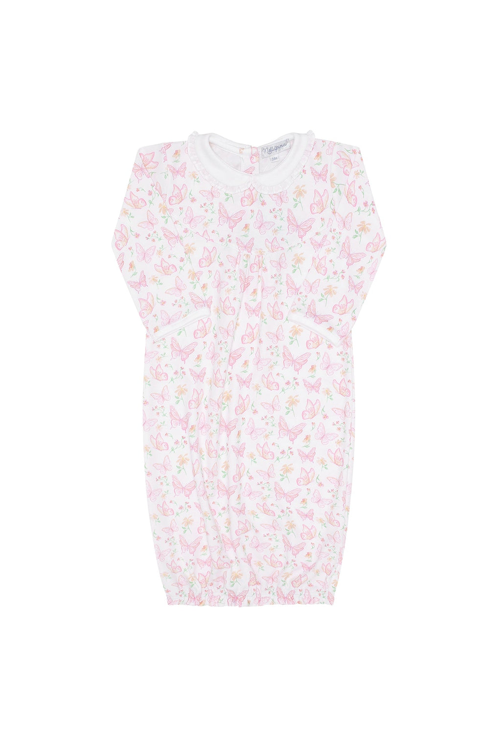 Butterflies Print Gown Pink