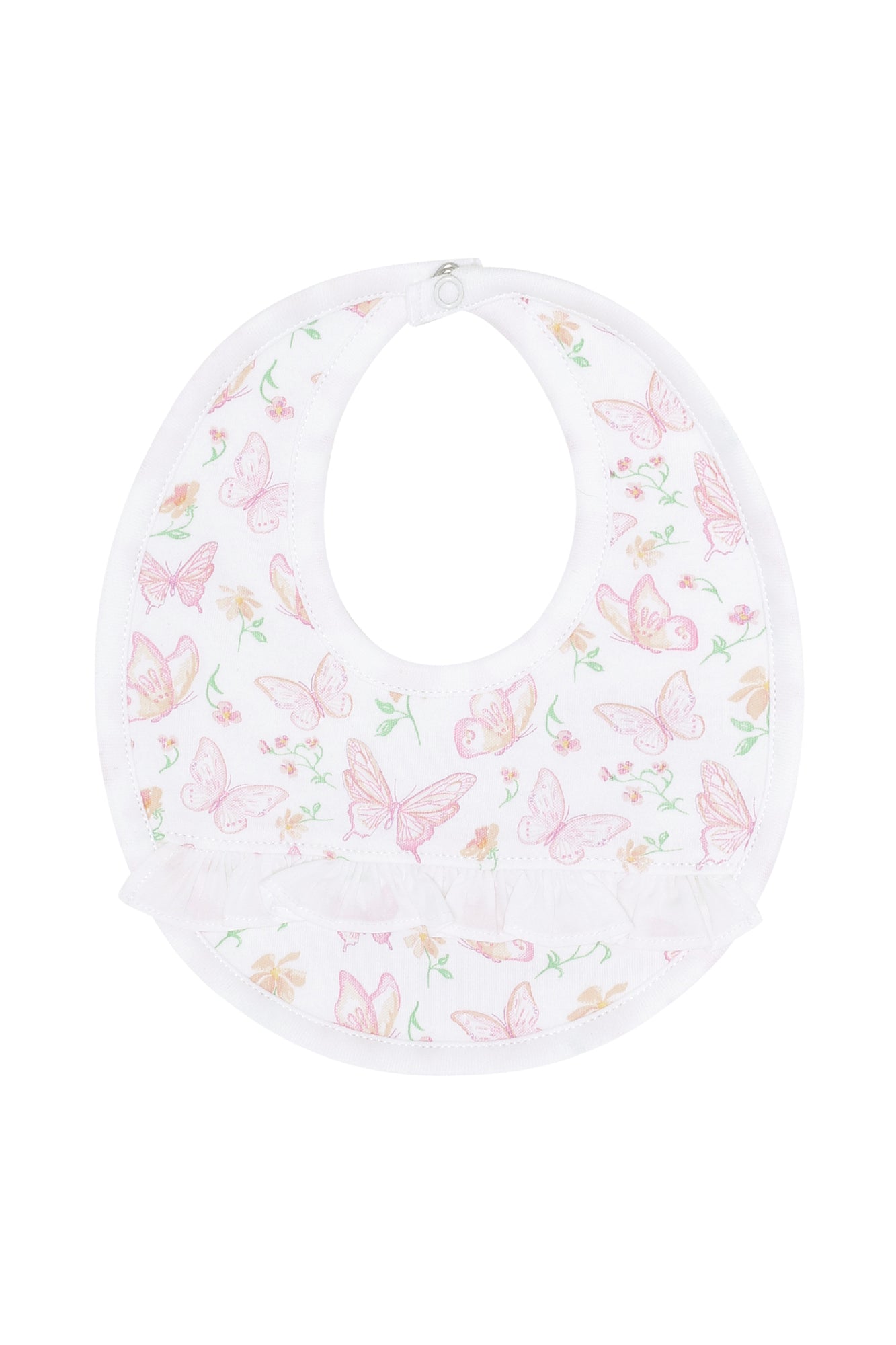 Butterflies Print Bib Pink One Size