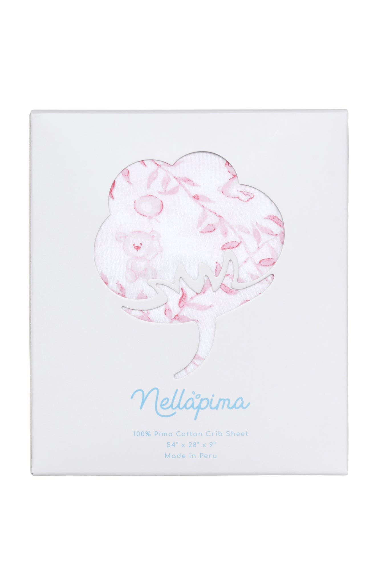 Pink Bears Trellace Crib Sheets