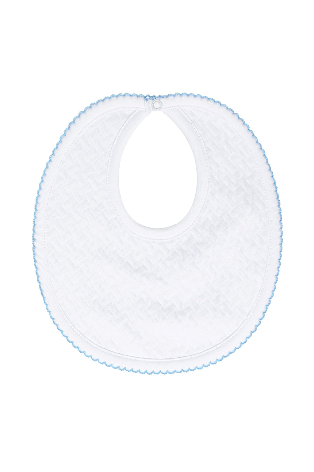 Basket Weave Baby Bib Blue PT One Size
