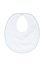 Basket Weave Baby Bib Blue PT One Size