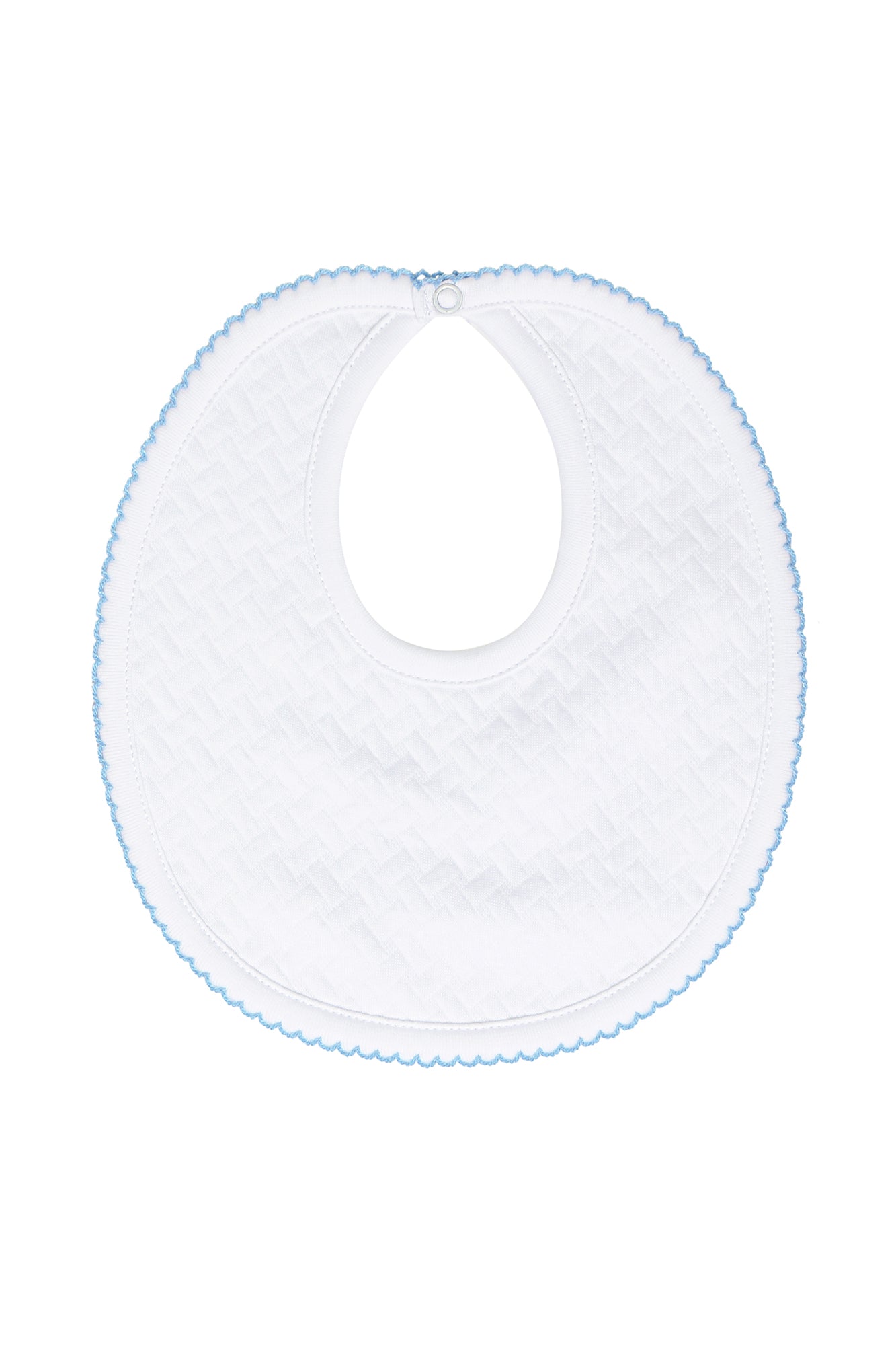 Basket Weave Baby Bib Blue PT One Size