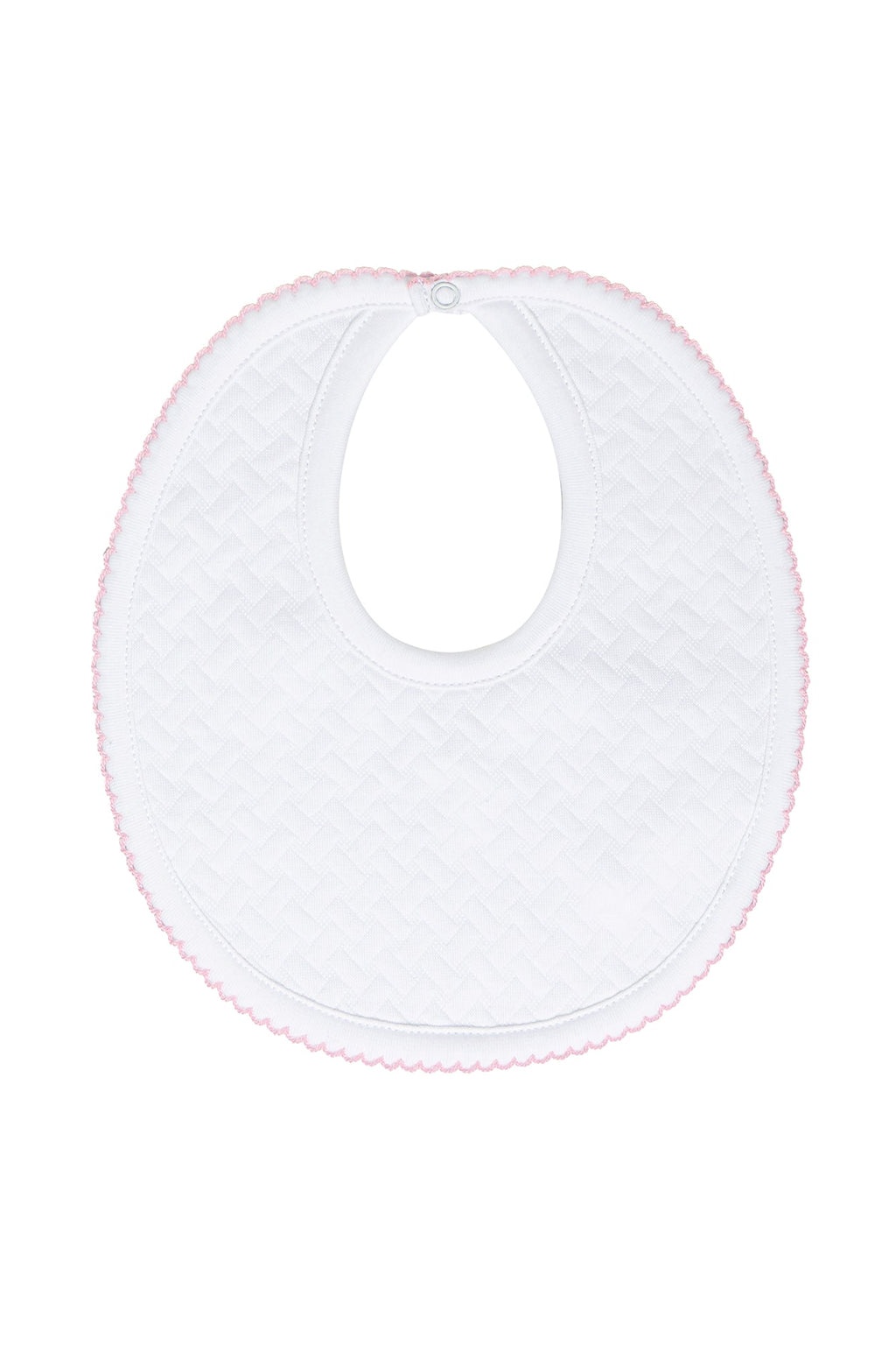 Basket Weave Baby Bib Pink PT One Size