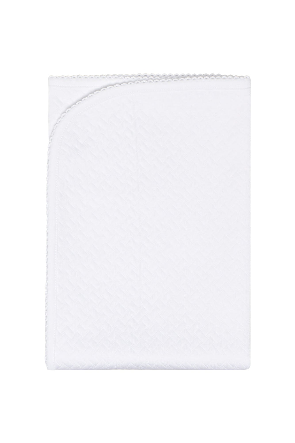 Basket Weave Baby Blanket White PT One Size