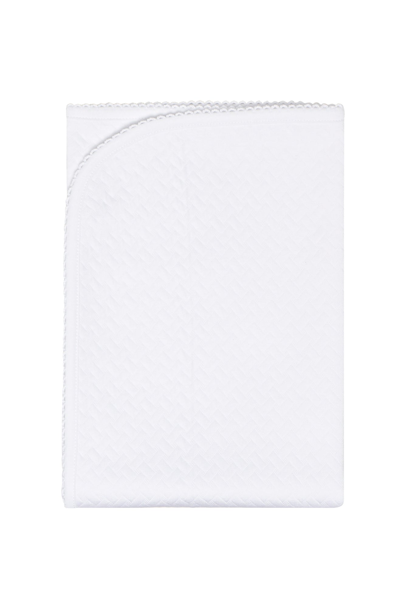 Basket Weave Baby Blanket White PT One Size