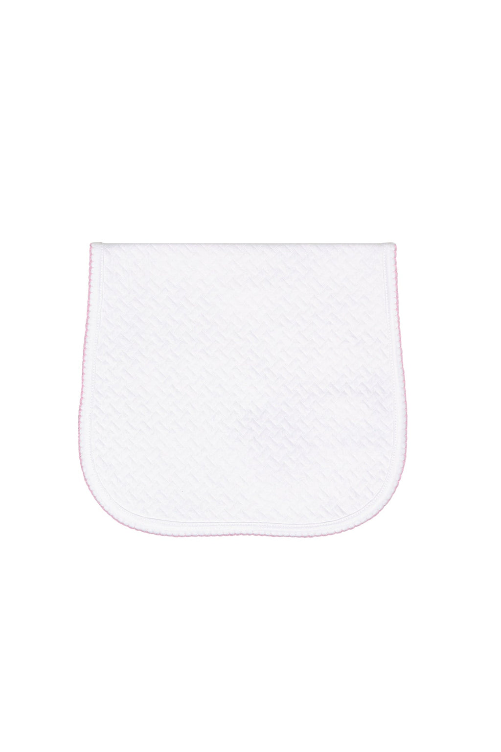 Basket Weave Baby Burp Cloth Pink PT One Size
