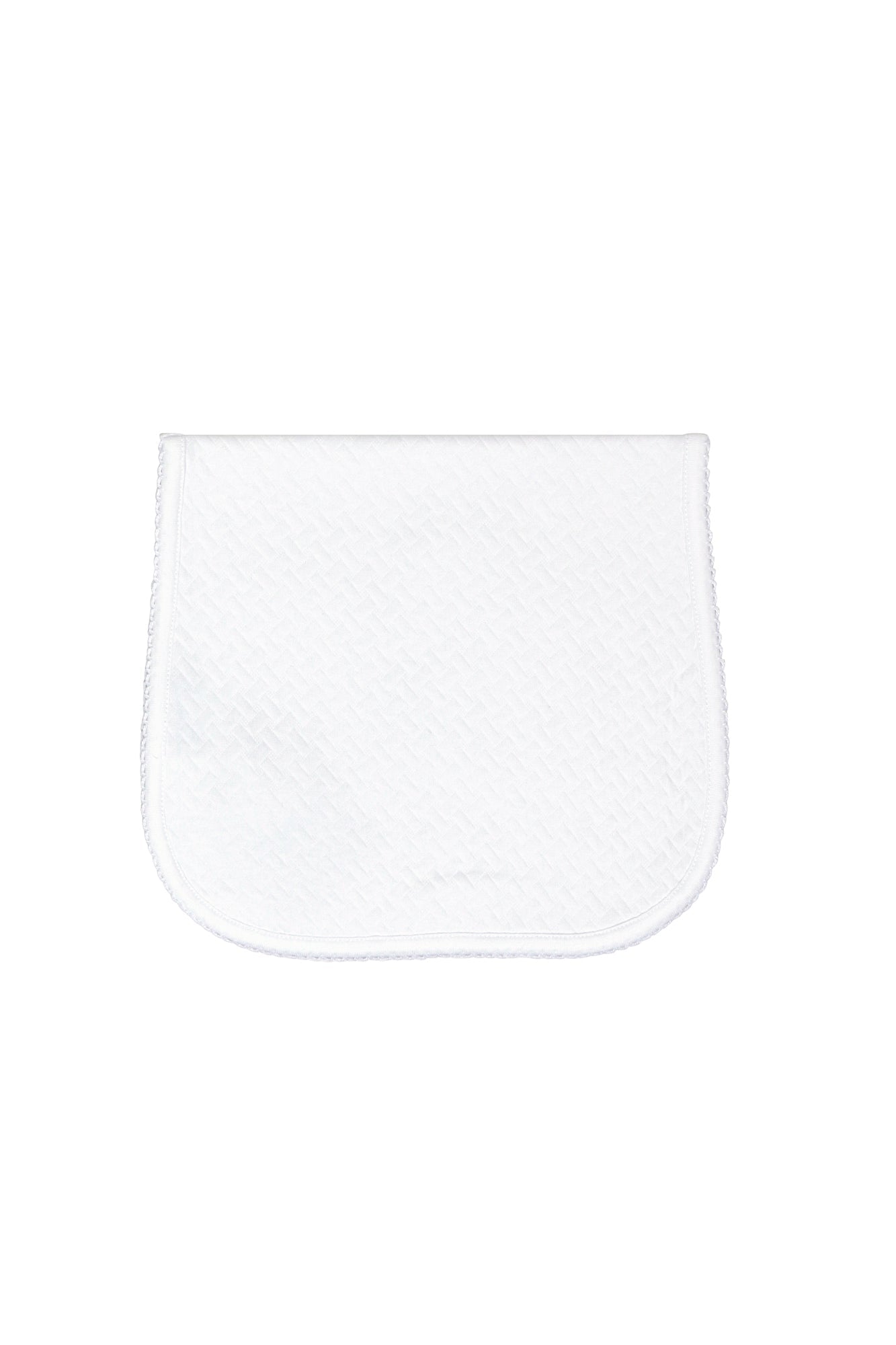 Basket Weave Baby Burp Cloth White PT One Size