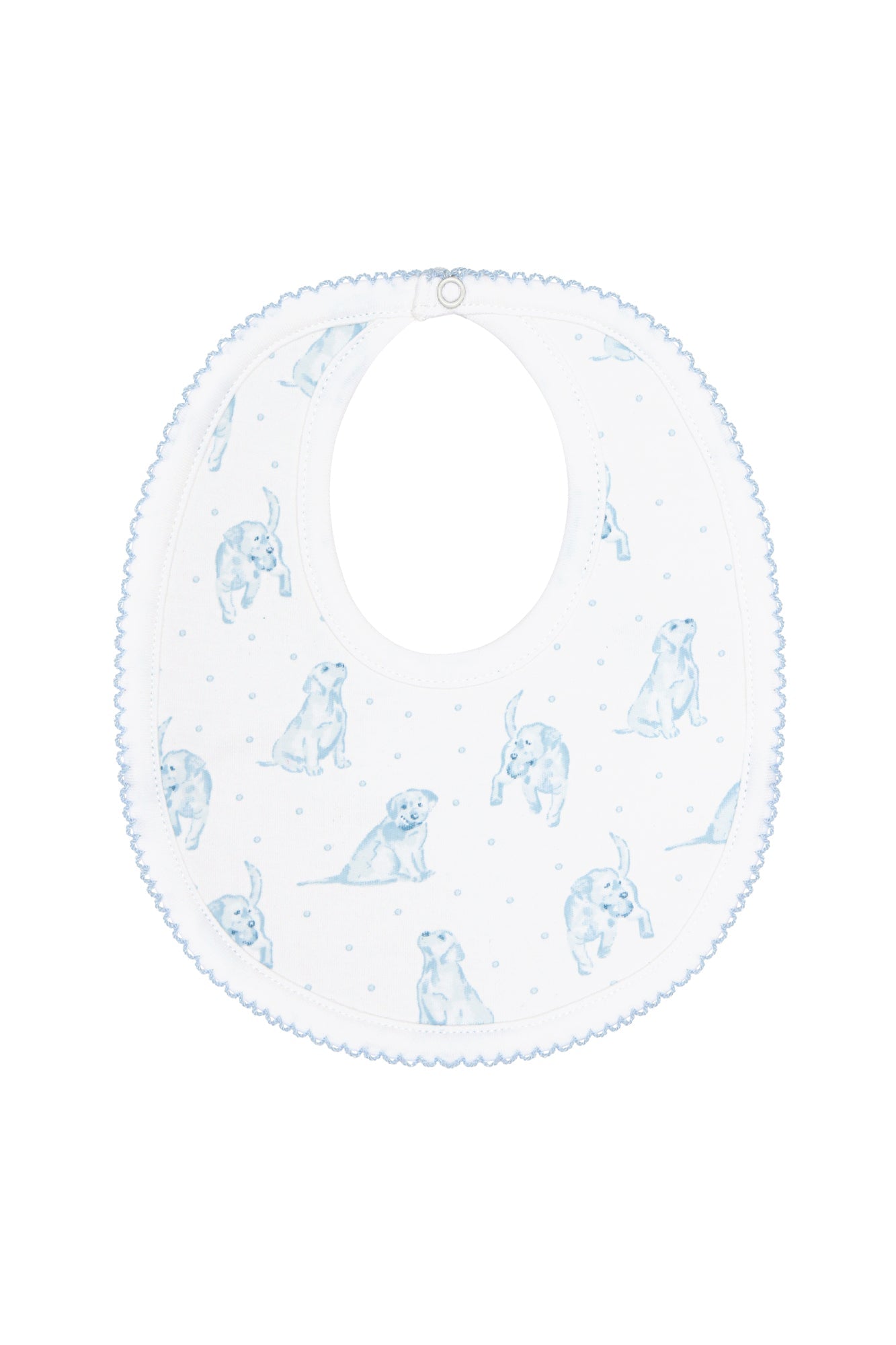 Blue Puppy Love Print Bib Blue One Size