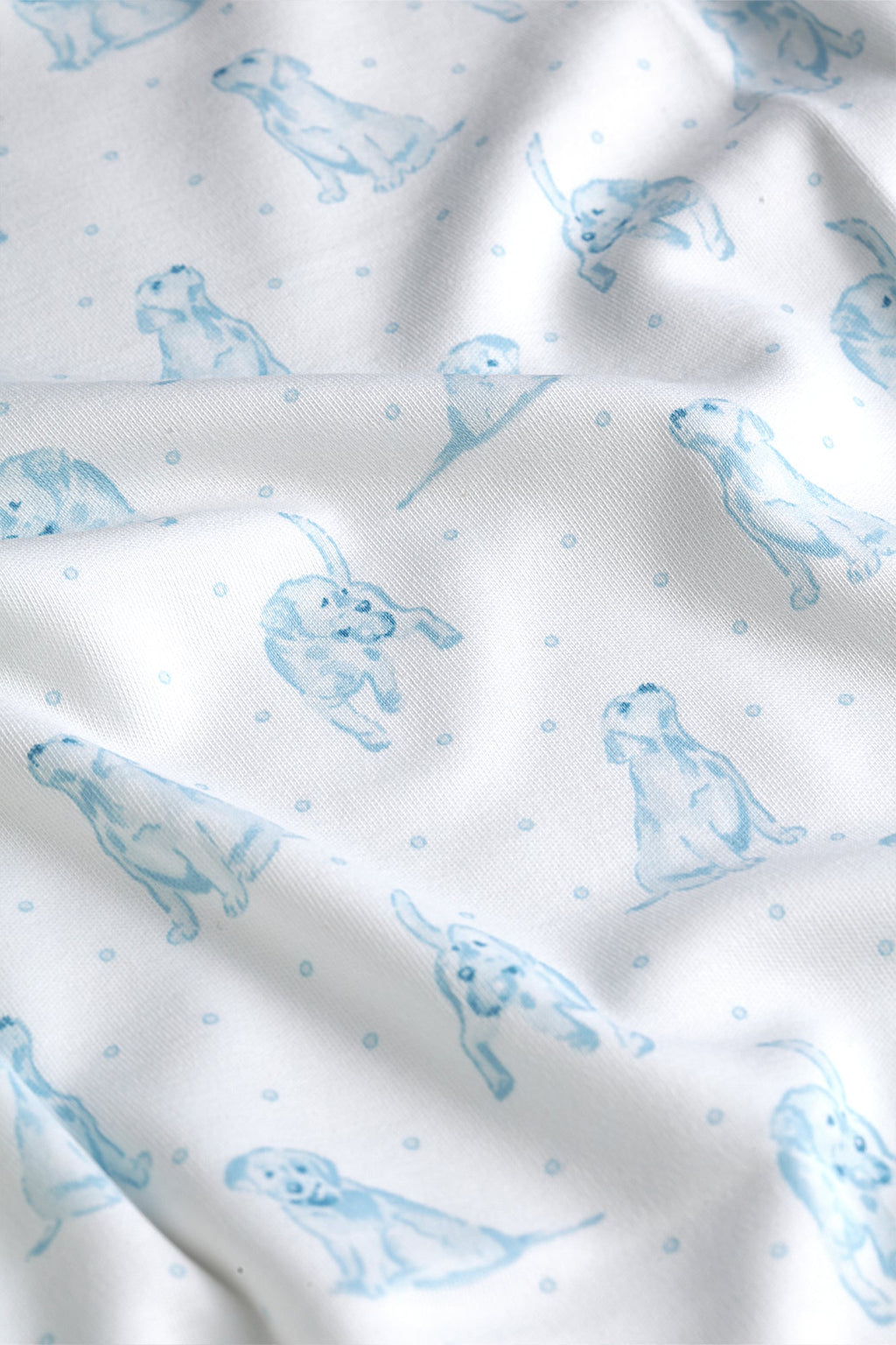 Blue Puppy Love Print Blanket