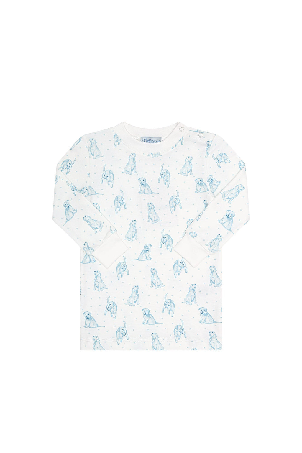 Blue Puppy Love Print Pajamas