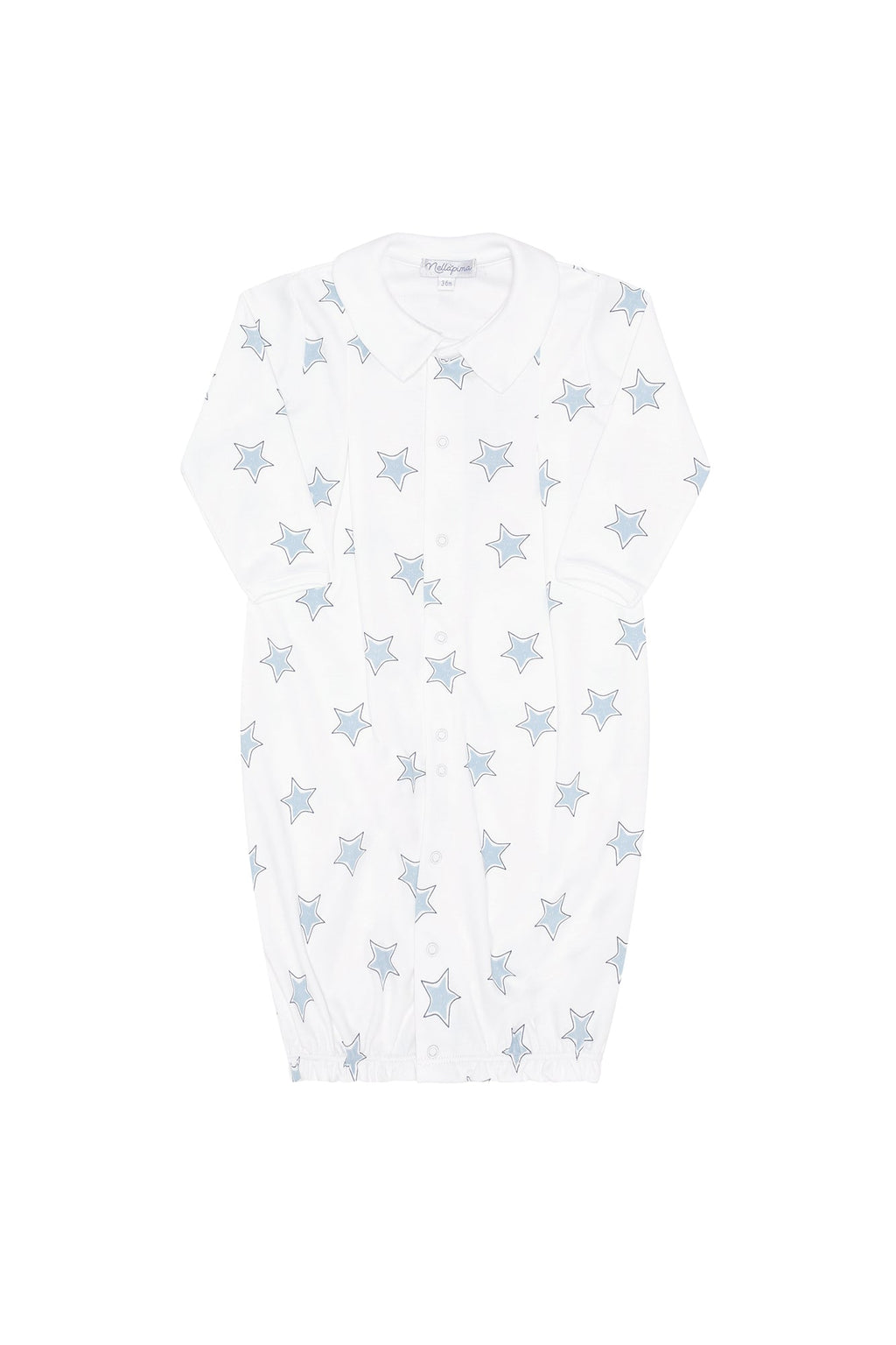 Blue Stars Print Converter Gown Blue