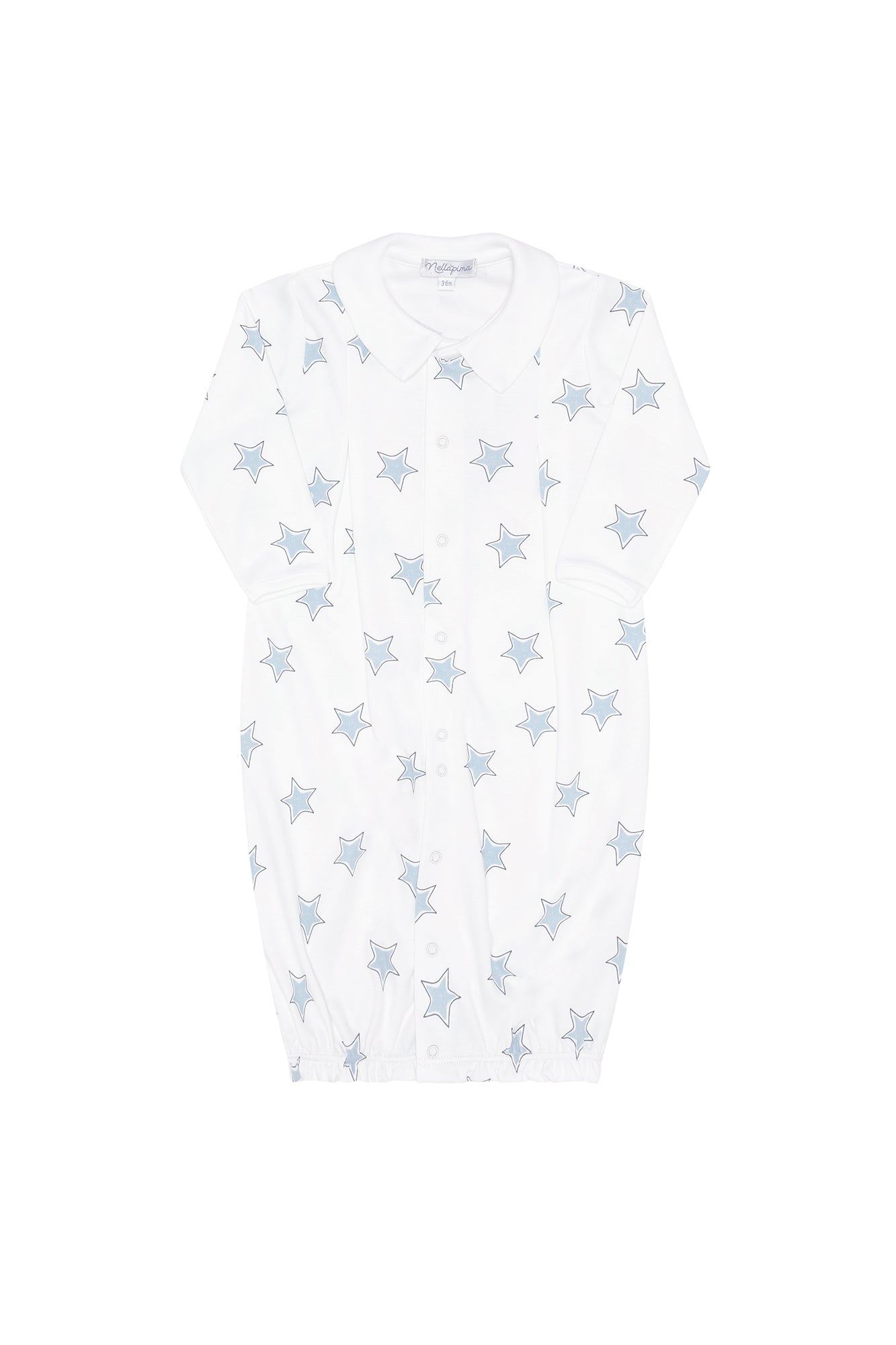 Blue Stars Print Converter Gown Blue