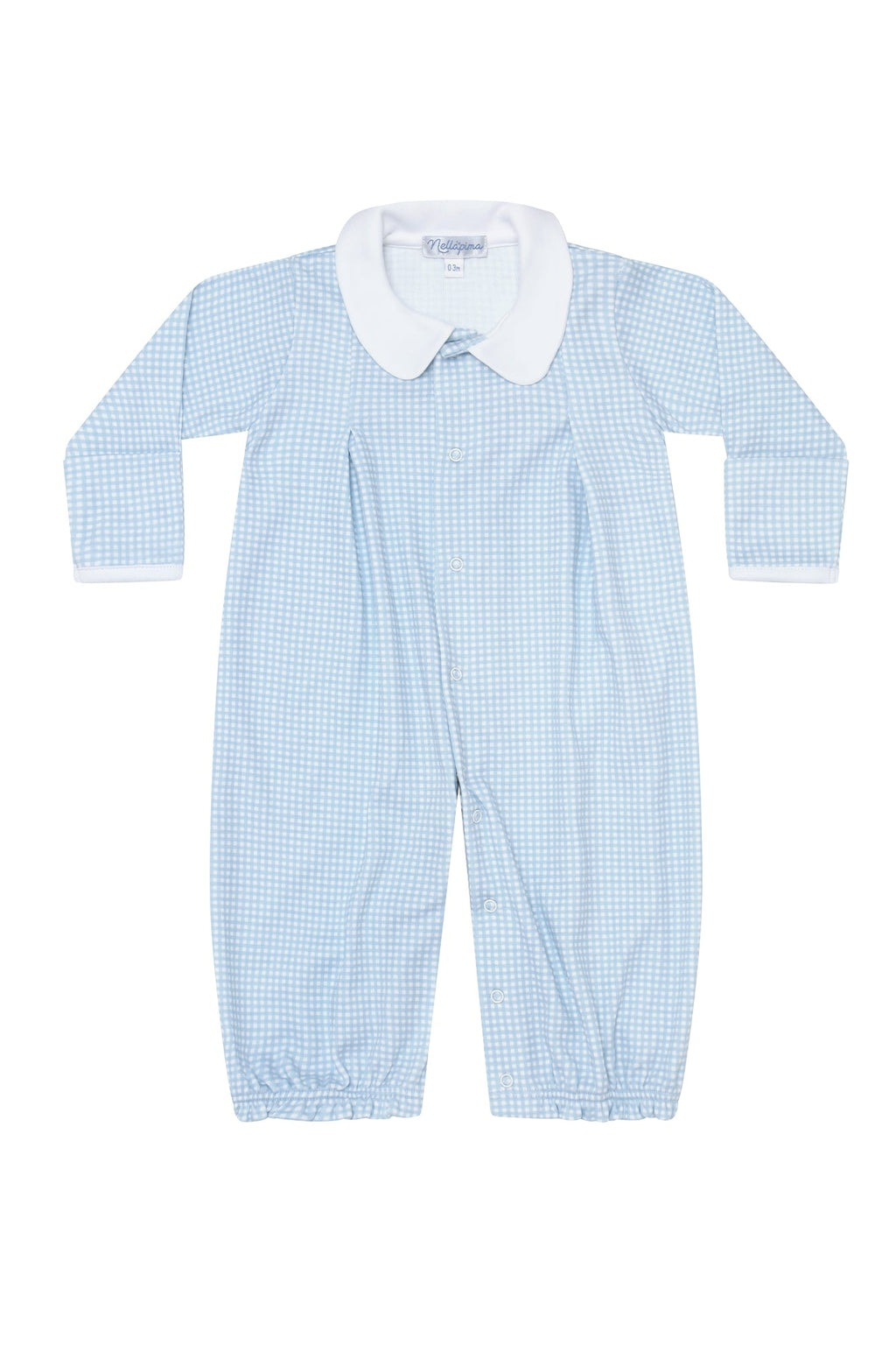 Blue Gingham Converter Gown Blue