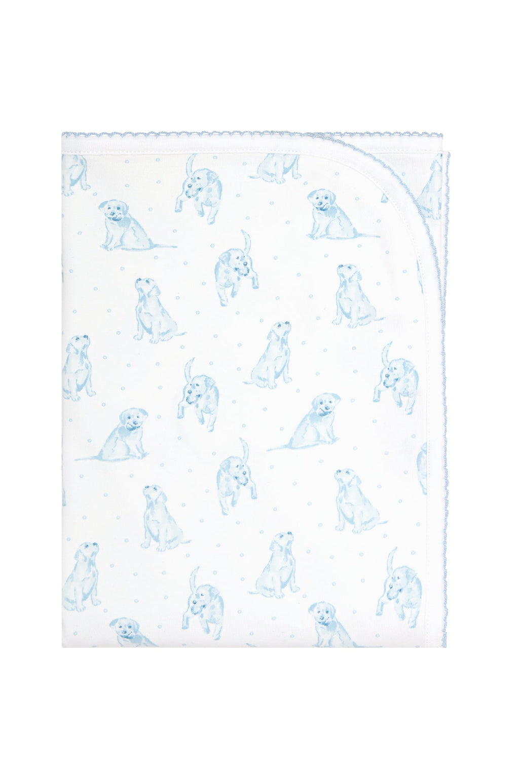 Blue Puppy Love Print Blanket Blue One Size
