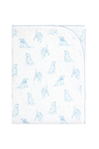 Blue Puppy Love Print Blanket Blue One Size