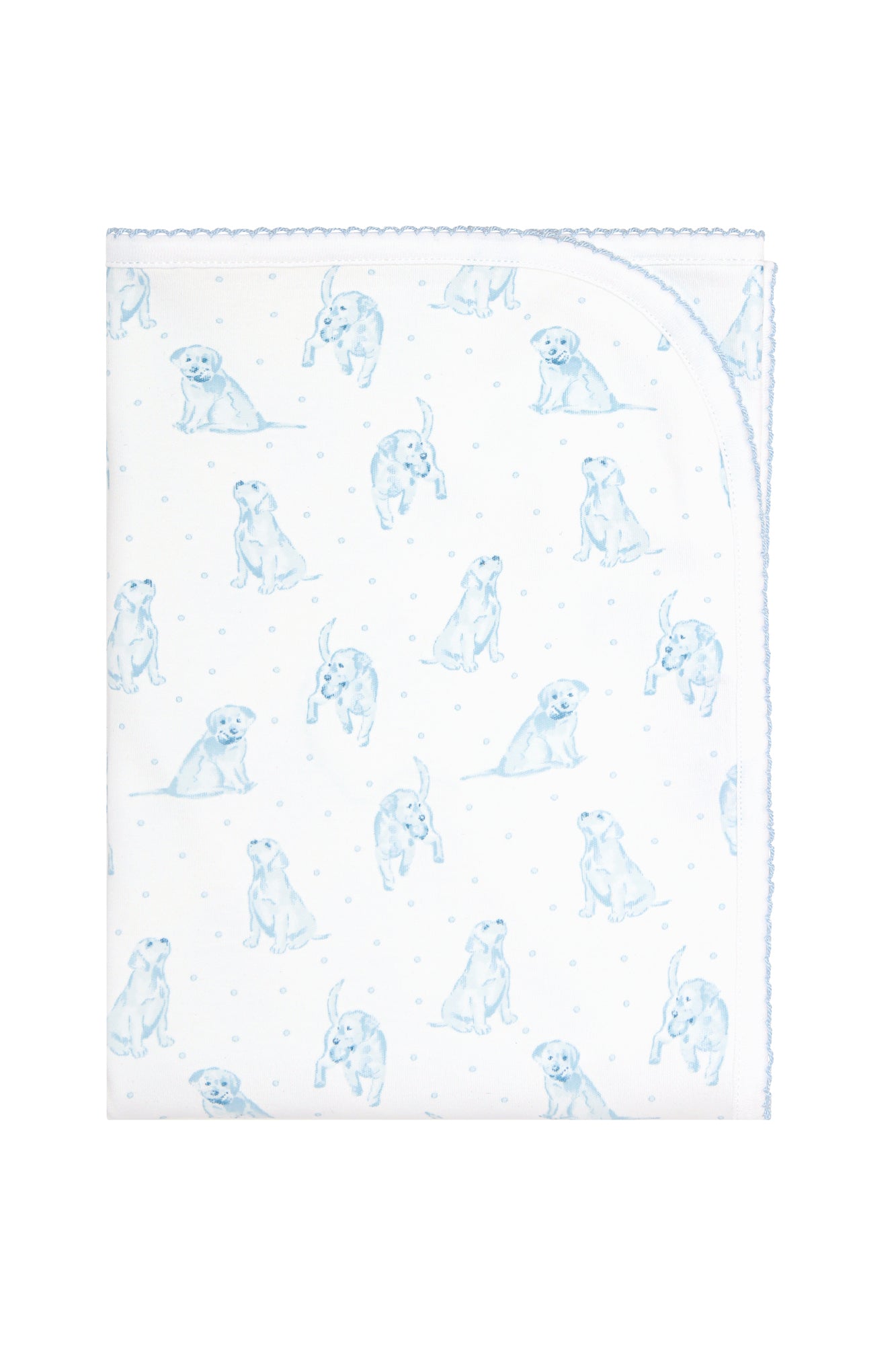 Blue Puppy Love Print Blanket Blue One Size