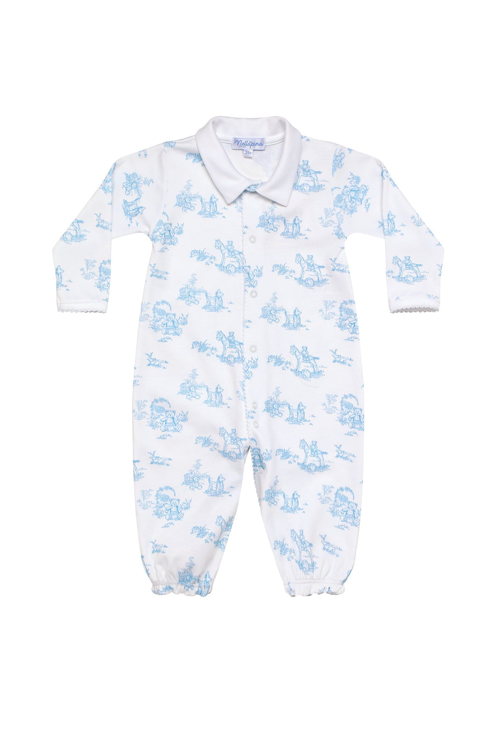 Blue Toile Baby Converter Gown Blue