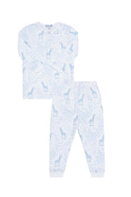 Blue Giraffe Print Pajama Blue