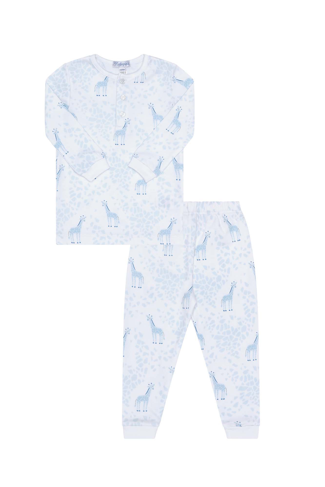 Blue Giraffe Print Pajama Blue