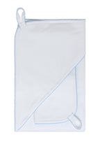 White Bubble Hooded Baby Towel Blue PT One Size