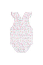 Butterflies Print Ruffle Bubble Pink