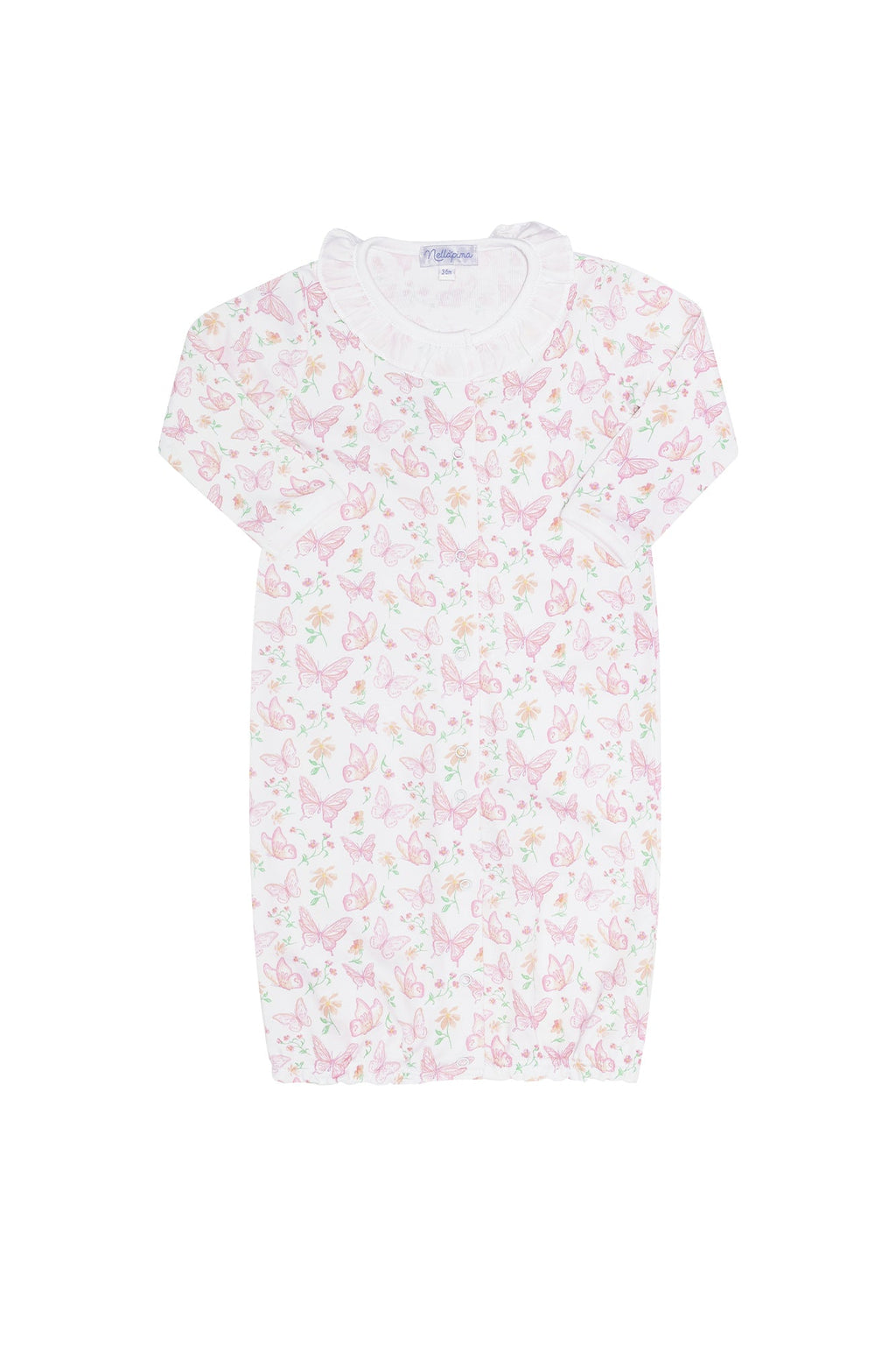 Butterflies Print Converter Gown Pink