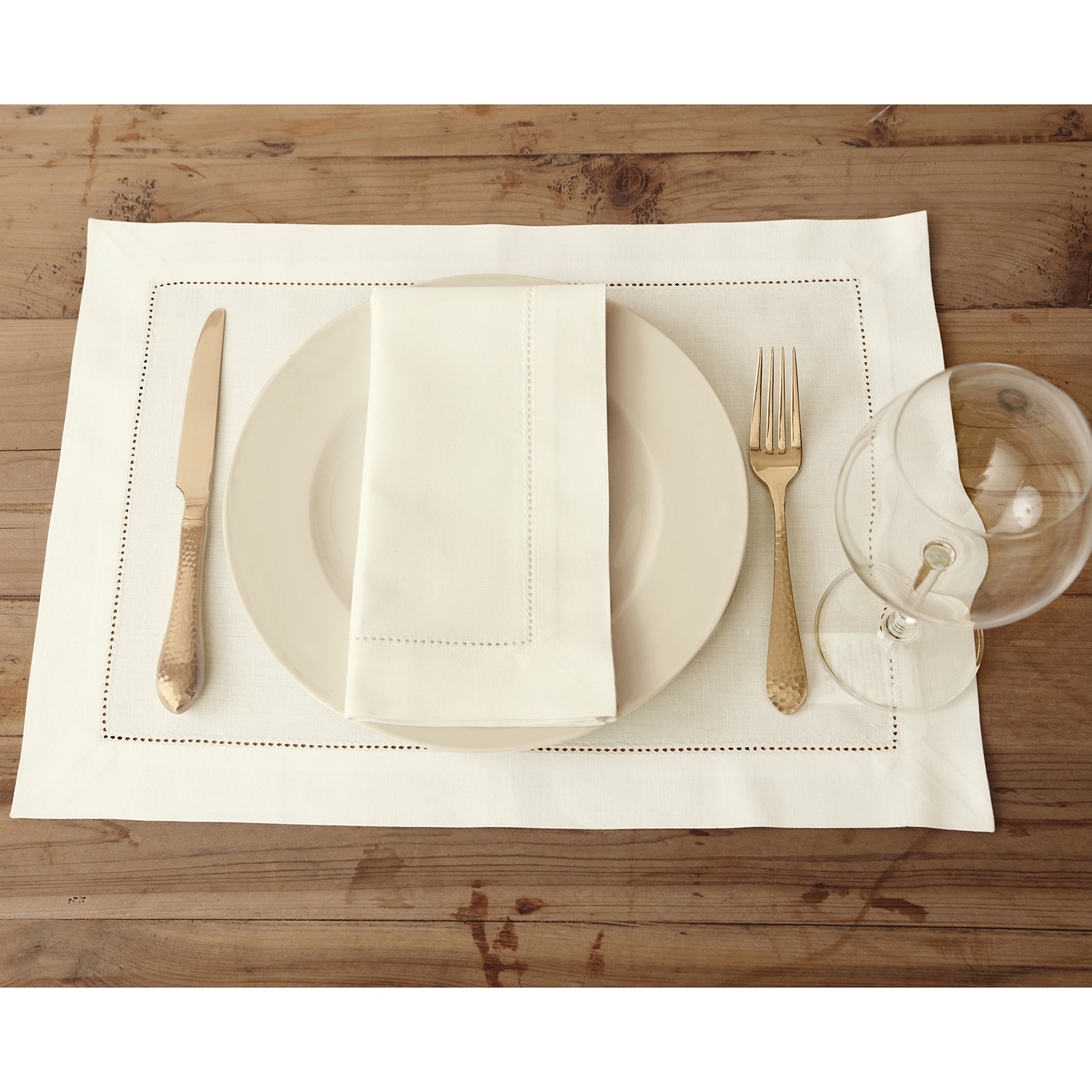 Cotton Linen Hemstitch Placemats