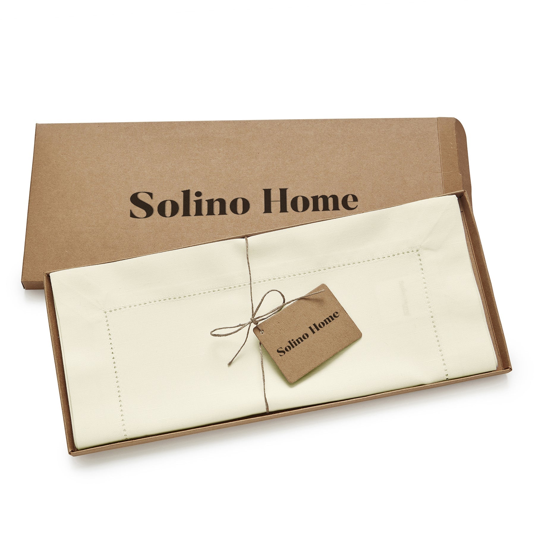 Cotton Linen Hemstitch Table Runner