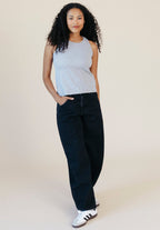 Charlie Ribbed Organic Cotton Tank - Heather Gray