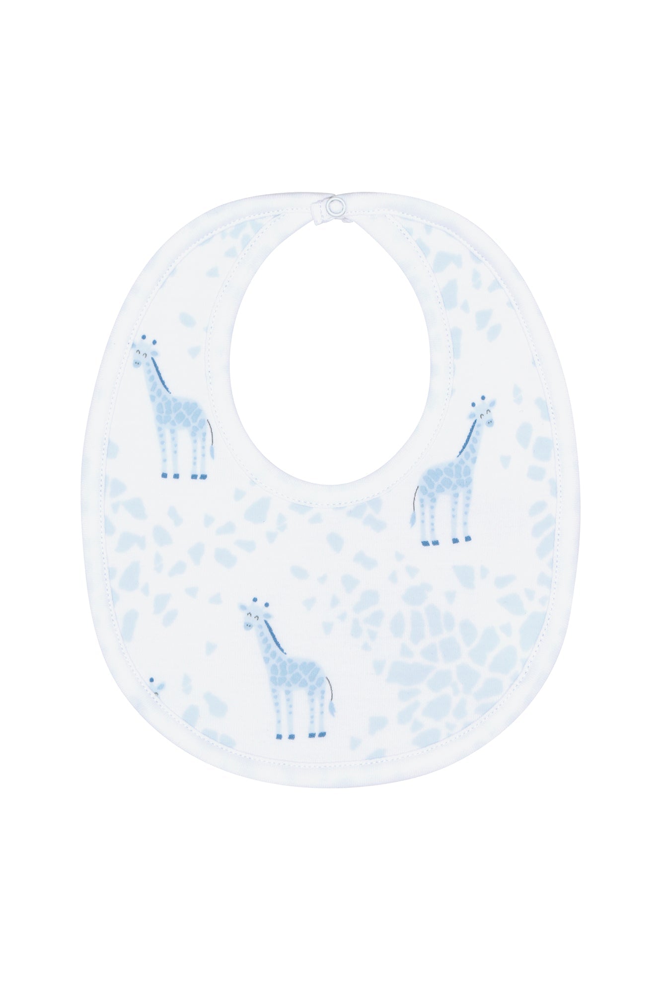 Blue Giraffe Print Bib Blue One Size